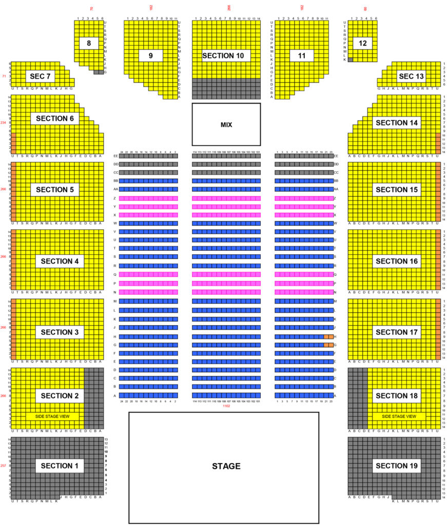 Event Center Arena Seating Chart